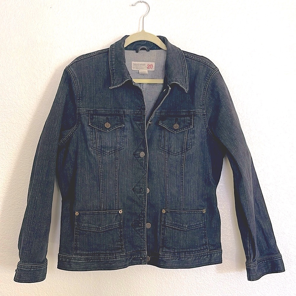 Eddie Bauer trucker Jean denim jacket black